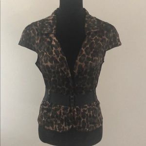 NWT Rue 21 Cheetah Print Blazer With Belt Size L